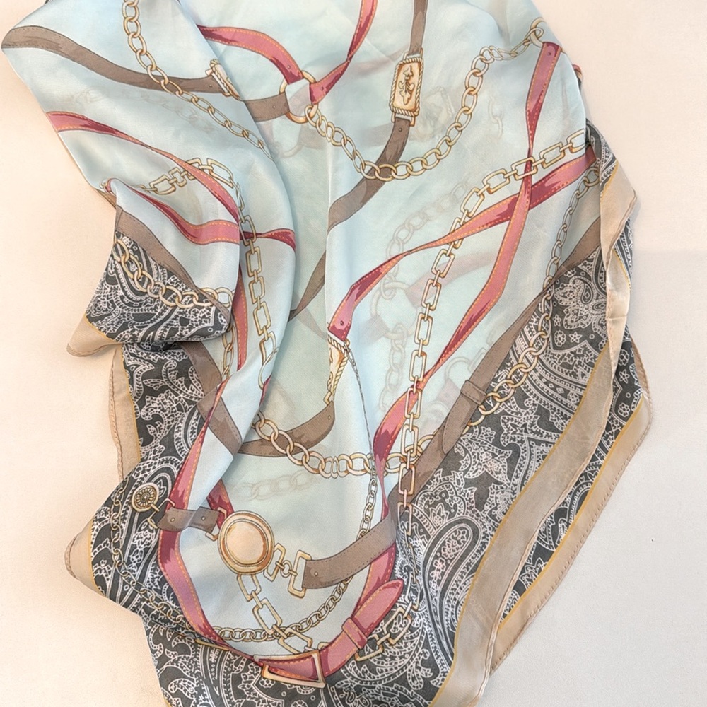 Assorted Patterned Scarves and Handkerchief Collection - Picture 4 of 7
